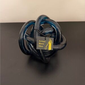 Artisan Blown Glass Knot Sculpture
